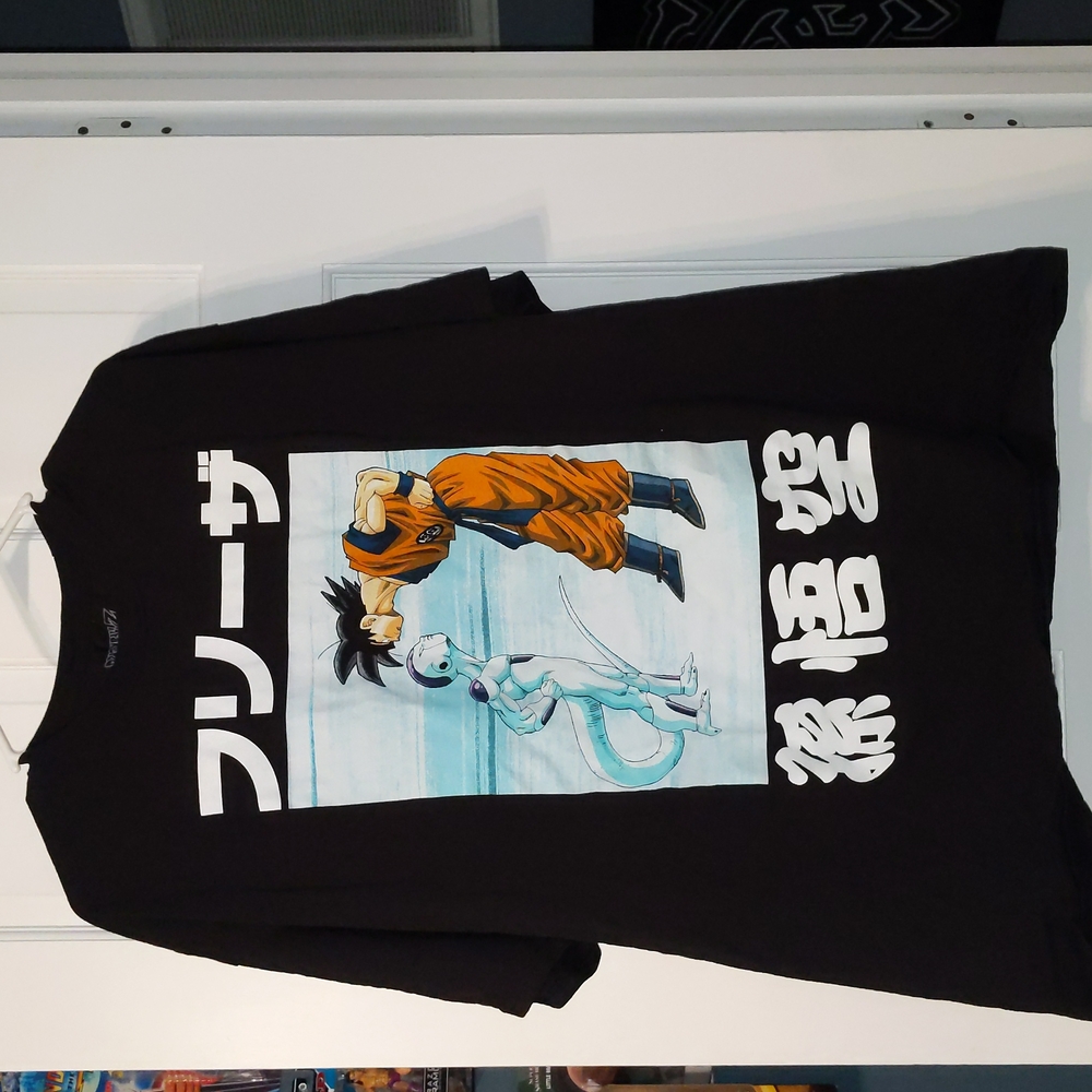 Goku Frieza Dragon Ball Z Mens Graphic T-Shirt Black Big 2X